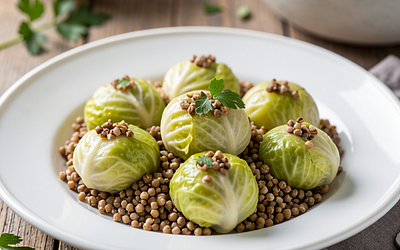 Cabbage Rolls with Young Cabbage and Buckwheat Groats