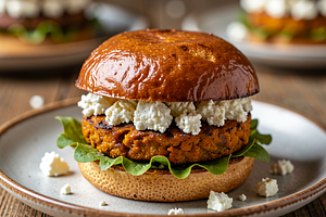 Roasted Pumpkin Burgers with Feta
