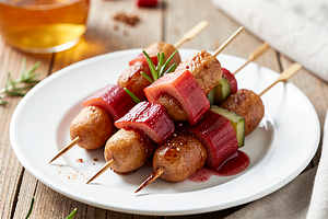 Sweet Skewers with Rhubarb and Kashubian Honey
