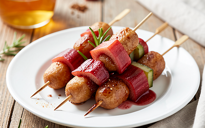 Sweet Skewers with Rhubarb and Kashubian Honey