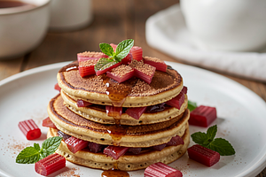 Rhubarb and Cinnamon Fritters