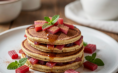 Rhubarb and Cinnamon Fritters