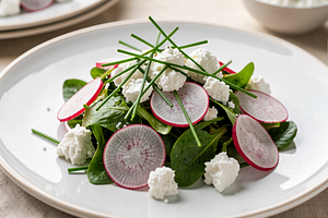 Radish and Chives Salad (Easter version with cottage cheese and horseradish)