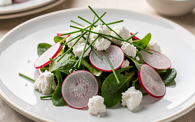 Radish and Chives Salad (Easter version with cottage cheese and horseradish)