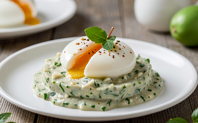 Eggs in horseradish sauce (Easter appetizer)