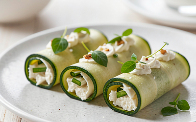 Zucchini Rolls with Cottage Cheese (Easter Appetizer)