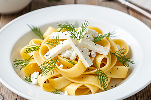 Egg Pasta with Dill (Easter Twist with Cottage Cheese and Horseradish)
