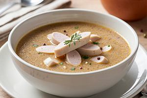Sour rye soup with white sausage