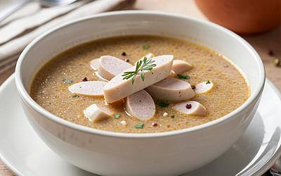 Sour rye soup with white sausage