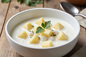 White borscht with potatoes (Easter)