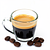 Freshly brewed espresso coffee