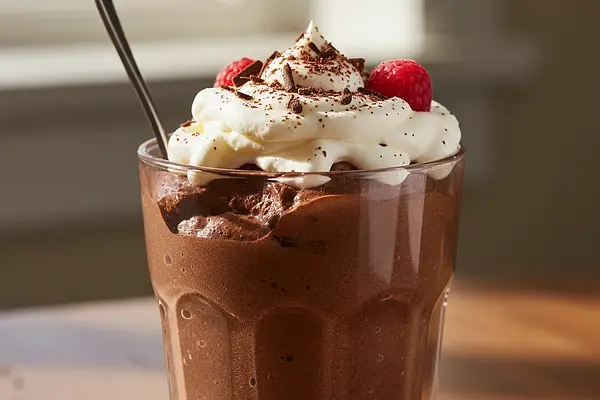 Aksamitny mus czekoladowy z bitą śmietaną