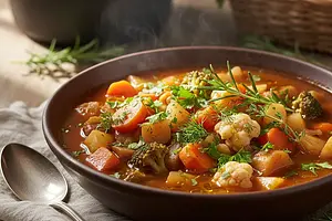 Duszone warzywa w ziołach