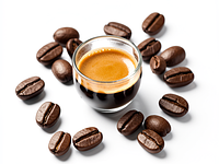 Freshly brewed espresso