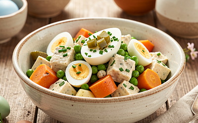 Traditional Easter Vegetable Salad with Horseradish (Homemade Version)