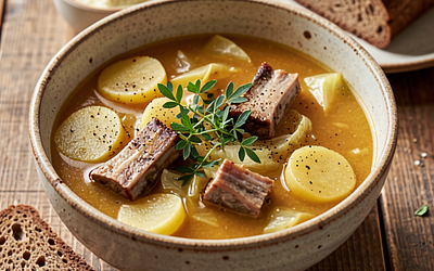 Sour soup with ribs