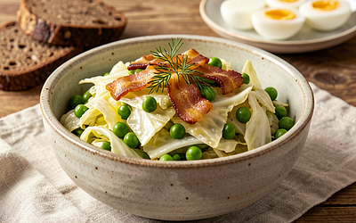 Cabbage with Peas for Easter