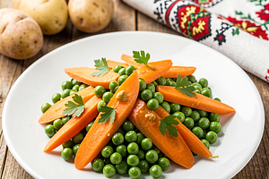 Carrots with Peas Warm