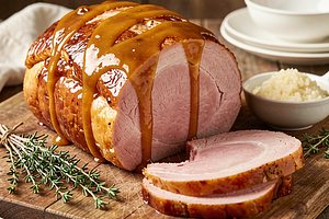 Szynka pieczona w miodzie (polska szynka pieczona z glazurą miodowo-musztardową)