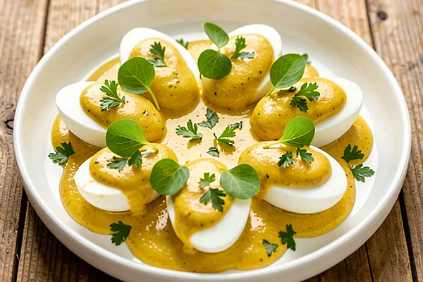 Jajka w sosie curry (polsko-nowoczesne)