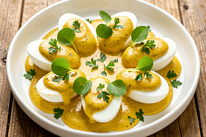 Jajka w sosie curry (polsko-nowoczesne)