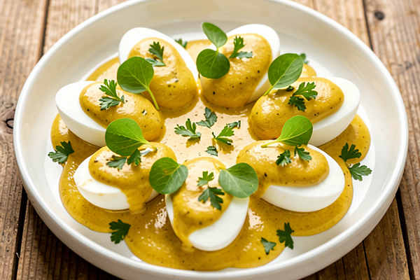 Jajka w sosie curry (polsko-nowoczesne)