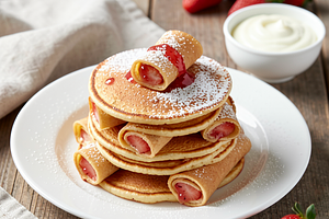 Słodkie naleśniki z dżemem