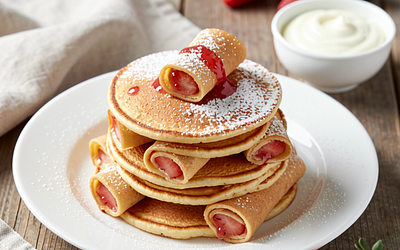 Słodkie naleśniki z dżemem