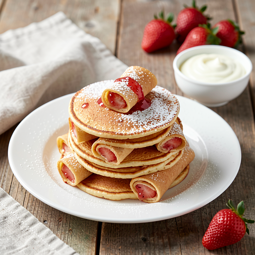 Słodkie naleśniki z dżemem