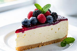 Sernik z ricottą i owocami leśnymi