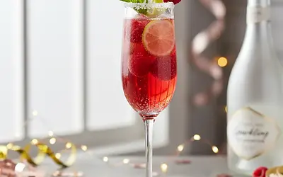 Bezalkoholowy Koktajl Malinowy 'Sylwestrowa Iskra'