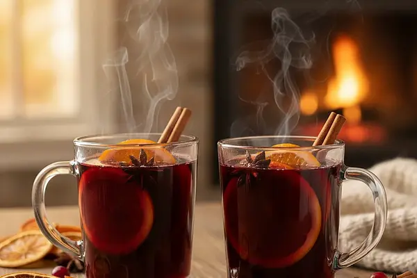 Aromatyczny Grzaniec z Czerwonego Wina i Pomarańczą