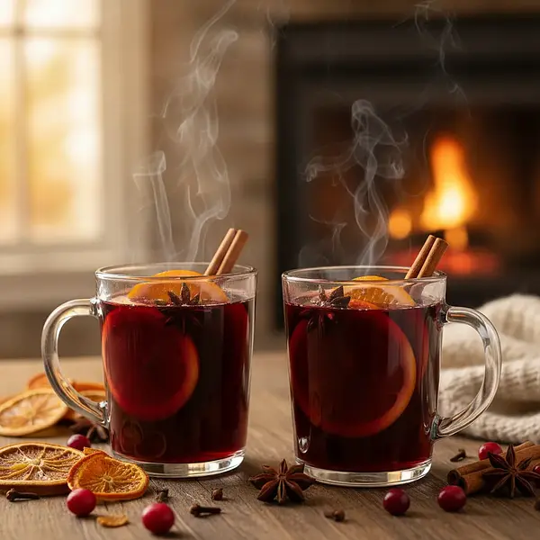 Aromatyczny Grzaniec z Czerwonego Wina i Pomarańczą