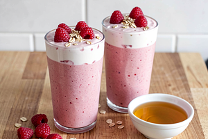 Smoothie z malin i jogurtu