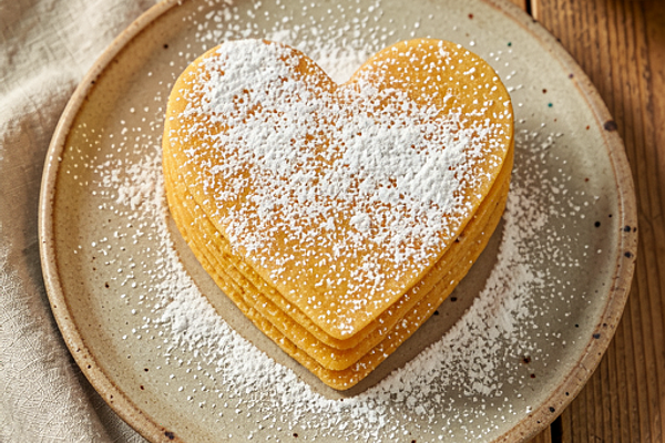 Faworki w kształcie serca