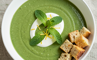 Creamy Pea Soup with Mint