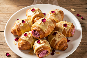 St. Martin's Croissants with Rose Filling (Poznań Tradition Inspired Version)