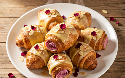 St. Martin's Croissants with Rose Filling (Poznań Tradition Inspired Version)