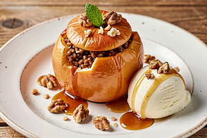 Baked Apples with Cinnamon and Nuts
