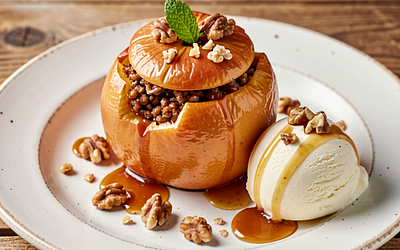 Baked Apples with Cinnamon and Nuts