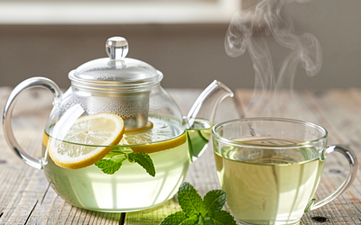 Green tea with lemon