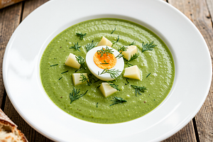 Sorrel soup with egg