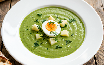 Sorrel soup with egg