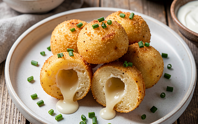 Potato balls with cheese