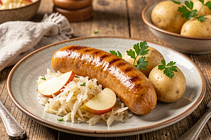 Kiełbasa z kapustą kiszoną (po polsku)
