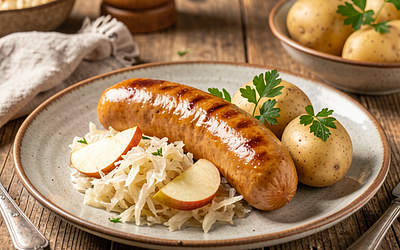 Kiełbasa z kapustą kiszoną (po polsku)