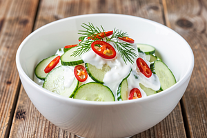 Hellish cucumber and yogurt salad