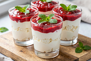 Cottage Cheese with Strawberry Jam (Polish Dessert in 10 Minutes)