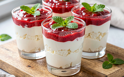 Cottage Cheese with Strawberry Jam (Polish Dessert in 10 Minutes)