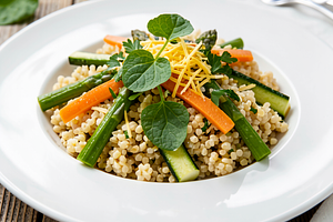 Millet with Spring Vegetables and Sorrel